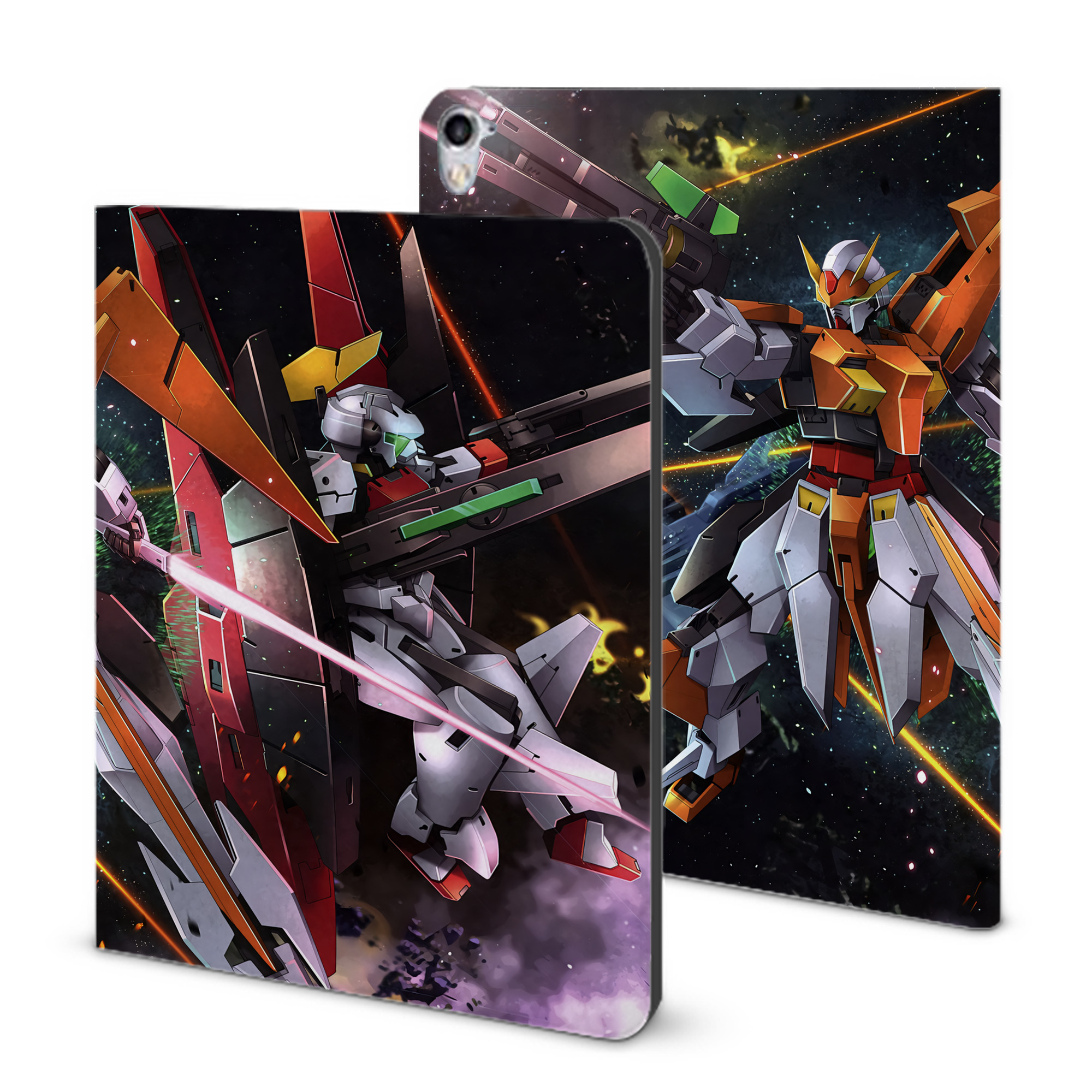 （画像用） 機動戦士ガンダム Mobile Suit Gundam IPad ケース ブック型 PUレザー TPU 耐衝撃 軽量 薄型 ペン収納なし 全面保護 IPad 各モデル対応